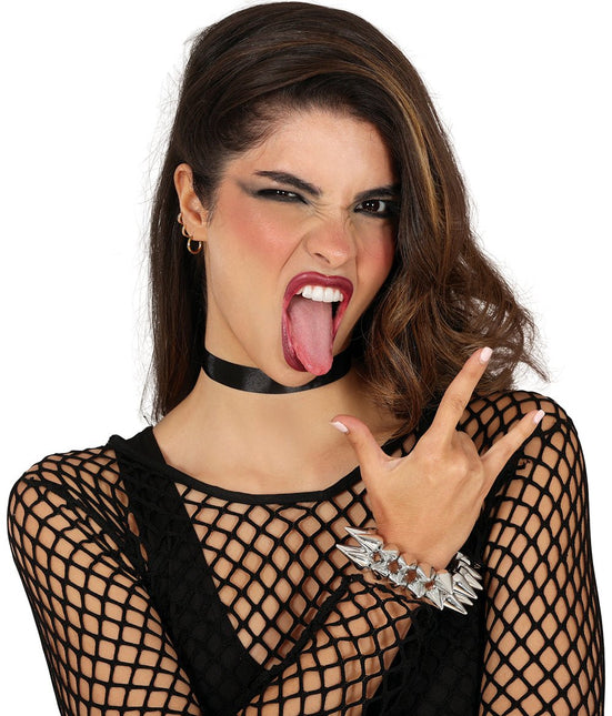 Zilveren Armband Punk van Fiestas Guirca koop je bij Partywinkel