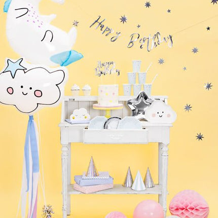 Zilveren Borden 18cm 6st van Partydeco koop je bij Partywinkel