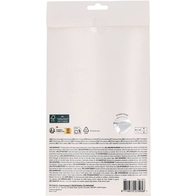 Zilveren Deurgordijn Mat 2m van Folat koop je bij Partywinkel