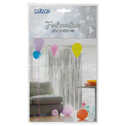 Zilveren Deurgordijn Metallic 2m van Boland koop je bij Partywinkel