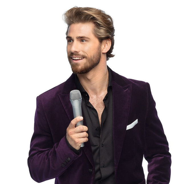 Zilveren Disco Microfoon 23,5cm van Boland koop je bij Partywinkel