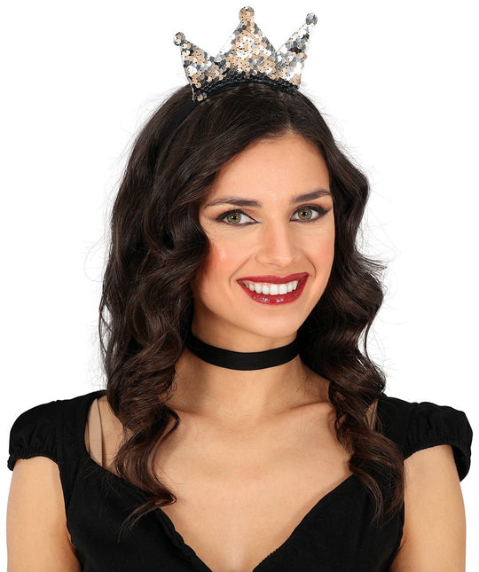 Zilveren Haarband Met Kroon van Fiestas Guirca koop je bij Partywinkel