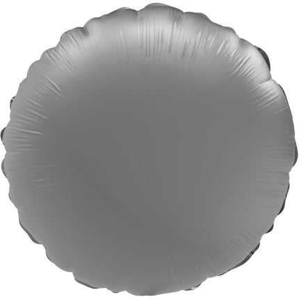 Zilveren Helium Ballon Rond Leeg 45cm van Folat koop je bij Partywinkel