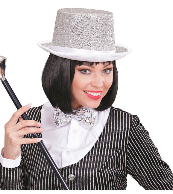 Zilveren Hoed Hoog van Widmann koop je bij Partywinkel