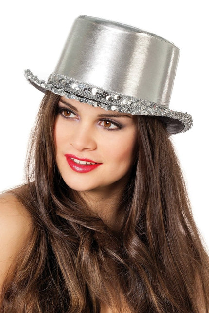 Zilveren Hoed Met Band van Wilbers & Wilbers koop je bij Partywinkel