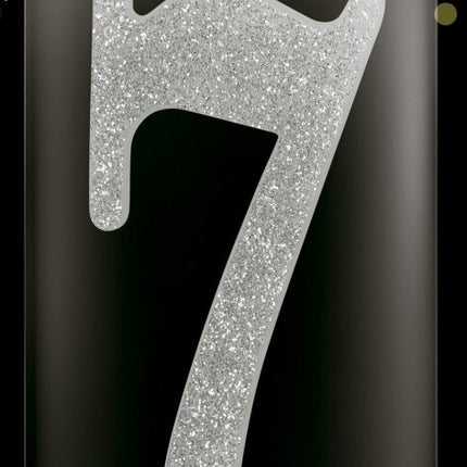 Zilveren Kaars 7 Jaar Glitter 12,5cm van Fiestas Guirca koop je bij Partywinkel