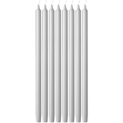 Zilveren Kaarsen 10cm 12st van Folat koop je bij Partywinkel