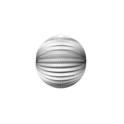 Zilveren Lampion Metallic 25cm van WeFiesta koop je bij Partywinkel