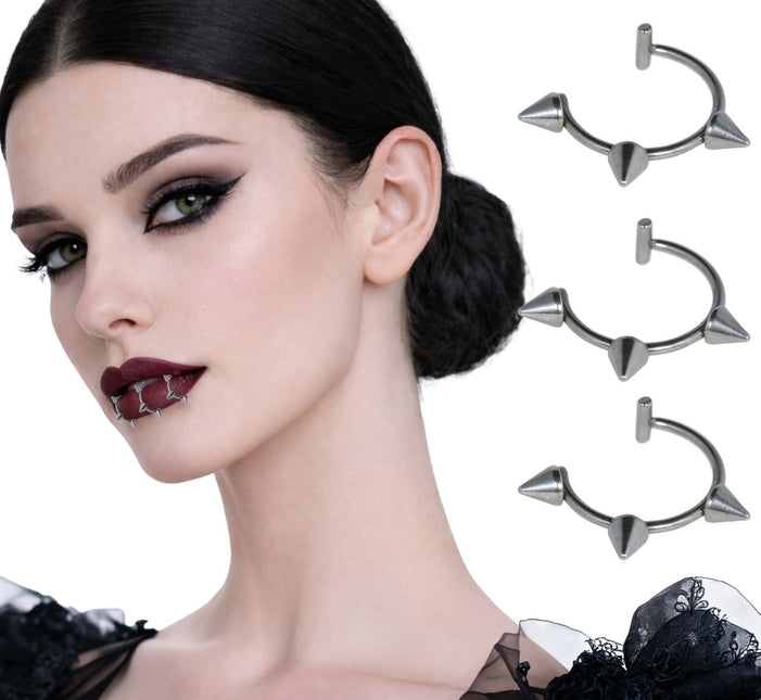 Zilveren Nep Piercing 3st van Fiestas Guirca koop je bij Partywinkel