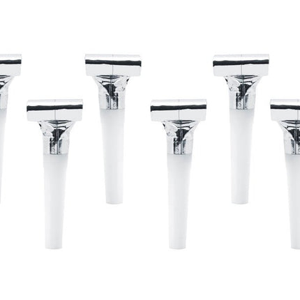 Zilveren Roltongen 6st van Partydeco koop je bij Partywinkel