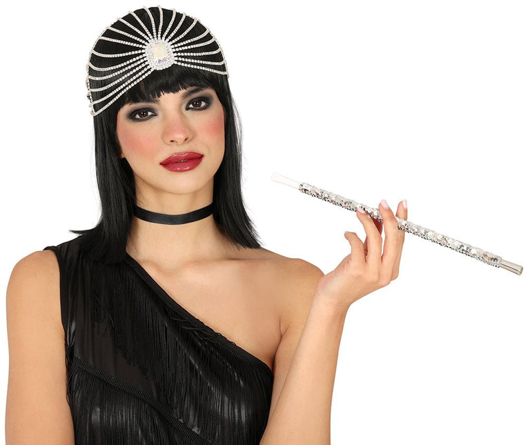 Zilveren Sigarettenhouder 30cm van Fiestas Guirca koop je bij Partywinkel