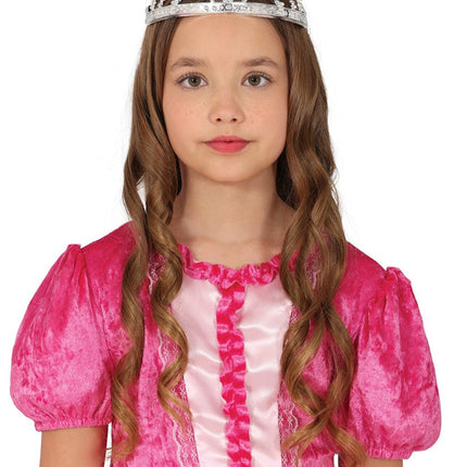 Zilveren Tiara Kind Met Edelstenen van Fiestas Guirca koop je bij Partywinkel