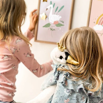 Zwaan Tekenboek met Poster Roze 21 x 30cm van Partydeco koop je bij Partywinkel