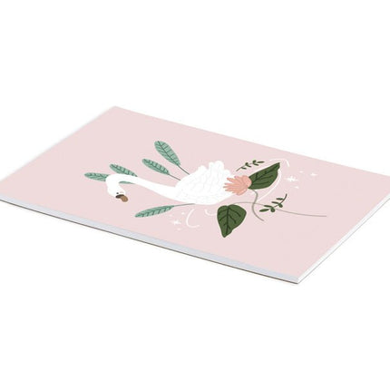 Zwaan Tekenboek met Poster Roze 21 x 30cm van Partydeco koop je bij Partywinkel