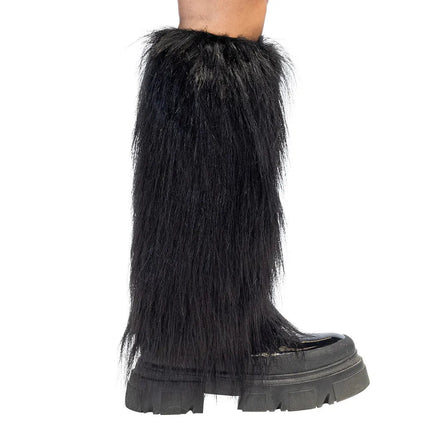 Zwart Beenwarmers Pluche van Boland koop je bij Partywinkel