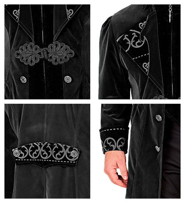 Zwart Fluwelen Gothic Jas Heren van Widmann koop je bij Partywinkel