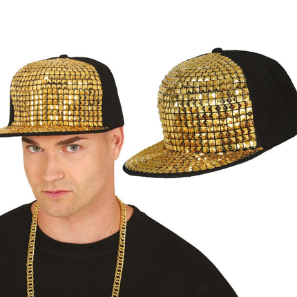 Zwart Gouden Pet van Fiestas Guirca koop je bij Partywinkel