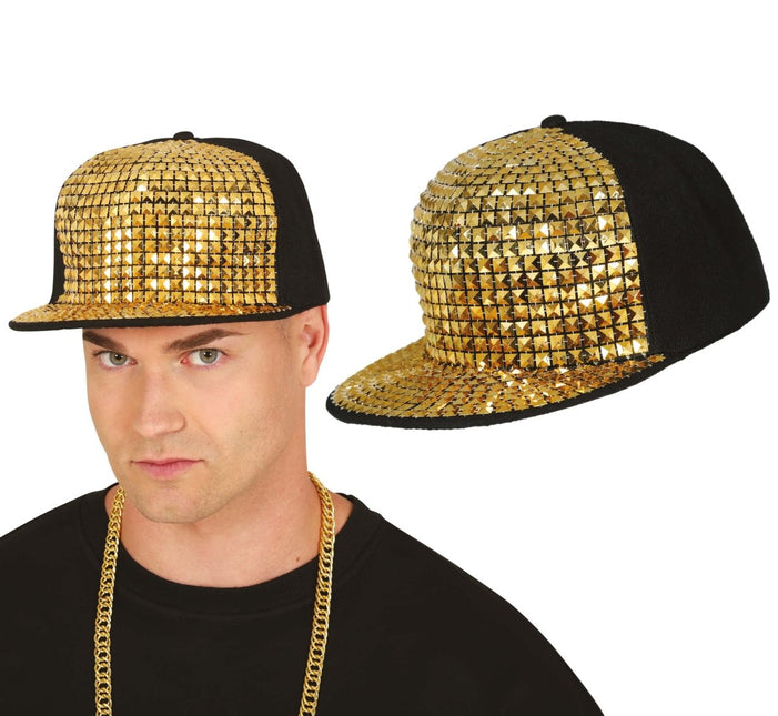 Zwart Gouden Pet van Fiestas Guirca koop je bij Partywinkel