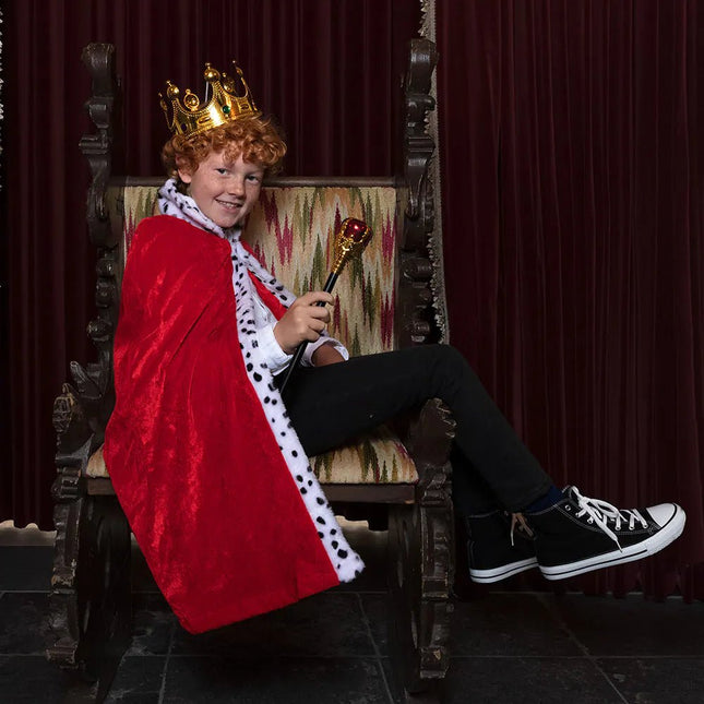 Zwart Gouden Scepter Koning 48cm van Boland koop je bij Partywinkel