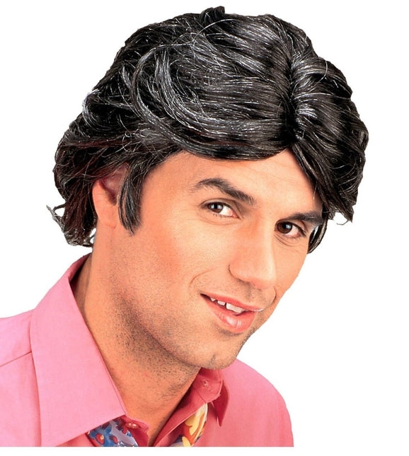 Zwart Grijze Pruik Gigolo van Widmann koop je bij Partywinkel