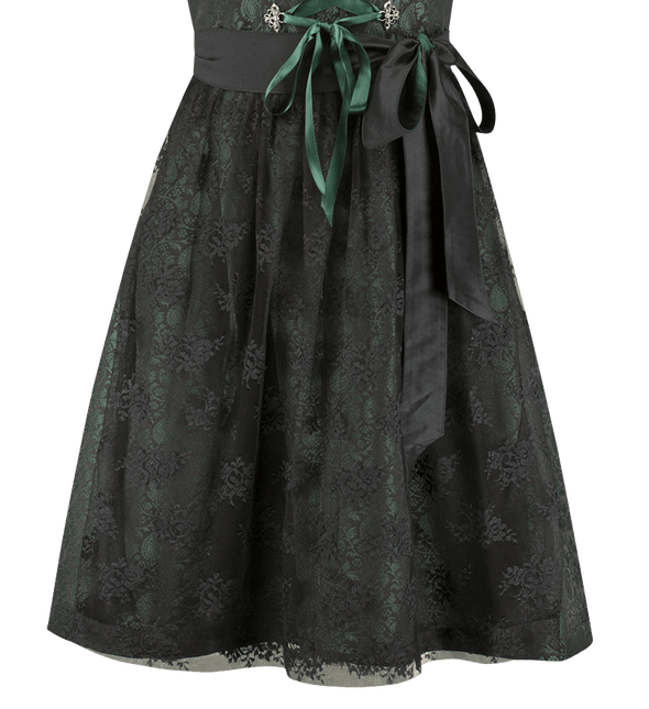 Zwart Groene Dirndl Jurk Oktoberfest Dames Jaquard van Haus Huberts koop je bij Partywinkel