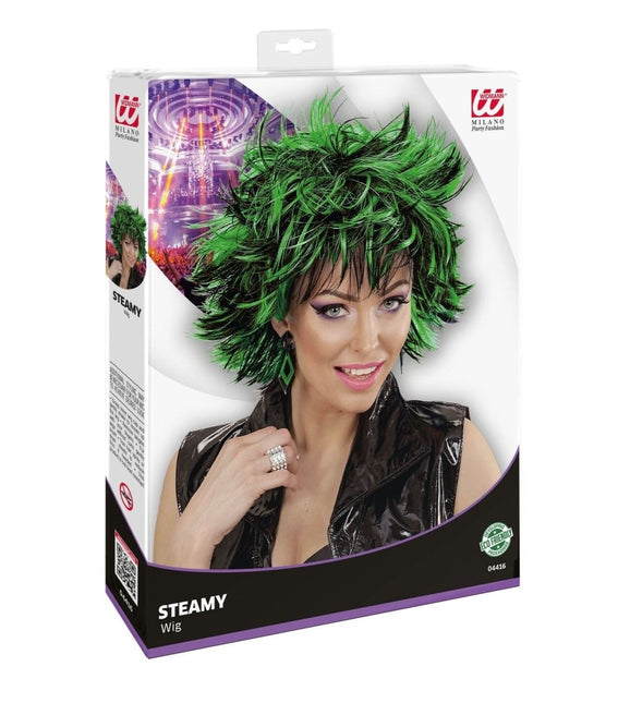 Zwart Groene Pruik van Widmann koop je bij Partywinkel