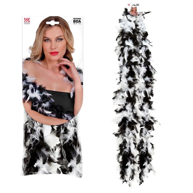 Zwart Witte Boa 1,8m van Widmann koop je bij Partywinkel