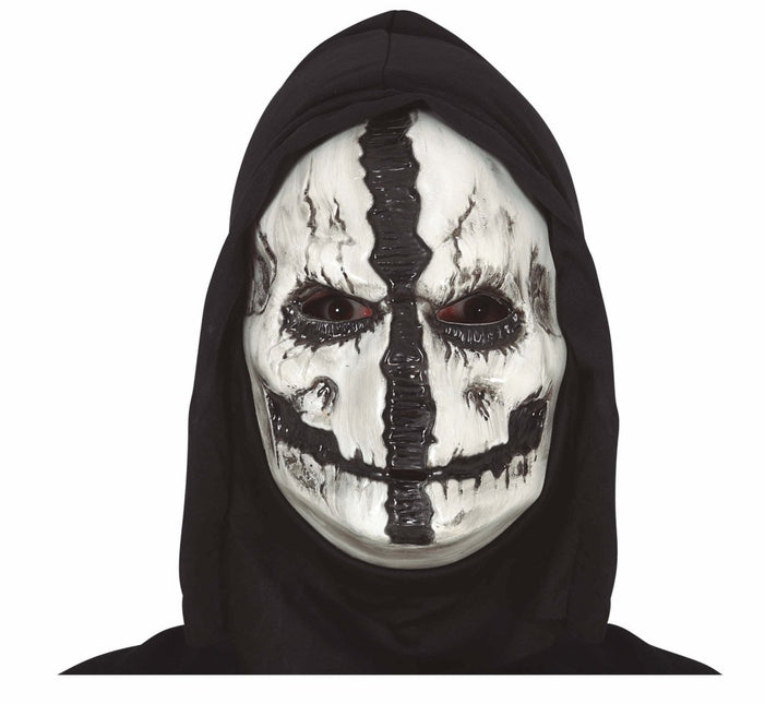 Zwart Witte Halloween Masker Schedel van Fiestas Guirca koop je bij Partywinkel