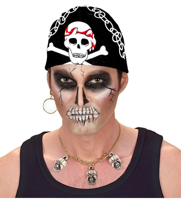 Zwart Witte Piraten Bandana van Widmann koop je bij Partywinkel