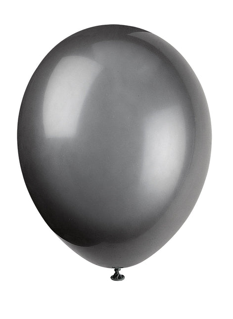 Zwarte Ballonnen Glans 30cm 10st van Unique koop je bij Partywinkel