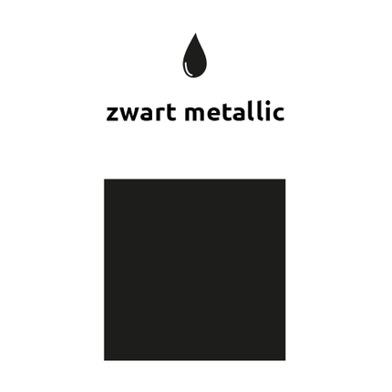 Zwarte Ballonnen Metallic 25cm 50st van Balloonia koop je bij Partywinkel