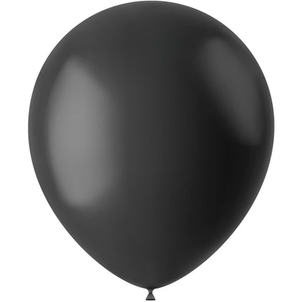 Zwarte Ballonnen Midnight Black 33cm 10st van Folat koop je bij Partywinkel