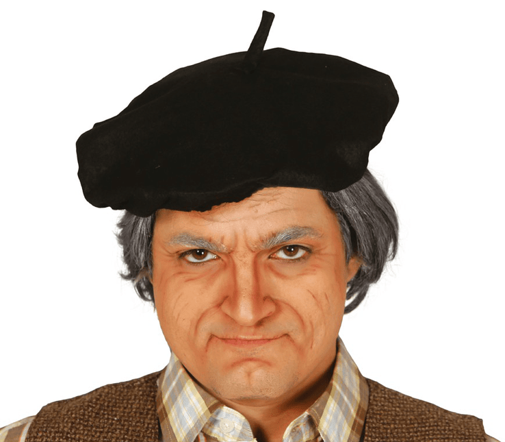 Zwarte Baret 26cm van Fiestas Guirca koop je bij Partywinkel