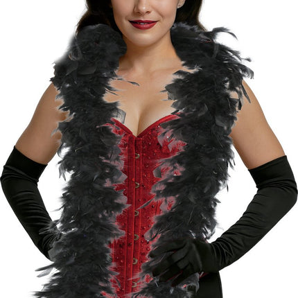 Zwarte Boa Veren 80gr van Fiestas Guirca koop je bij Partywinkel