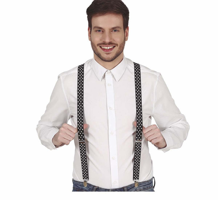 Zwarte Bretels Stippen van Fiestas Guirca koop je bij Partywinkel