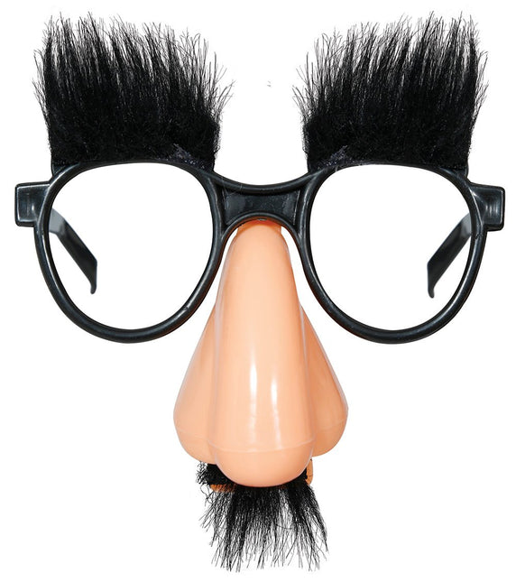 Zwarte Bril Met Neus En Wenkbrauwen van Fiestas Guirca koop je bij Partywinkel