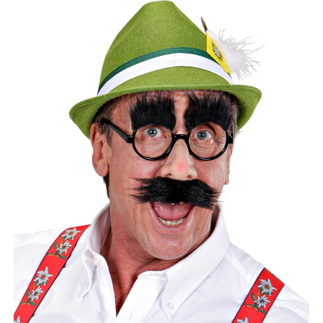 Zwarte Bril Met Neus, Snor En Wenkbrauwen van Widmann koop je bij Partywinkel