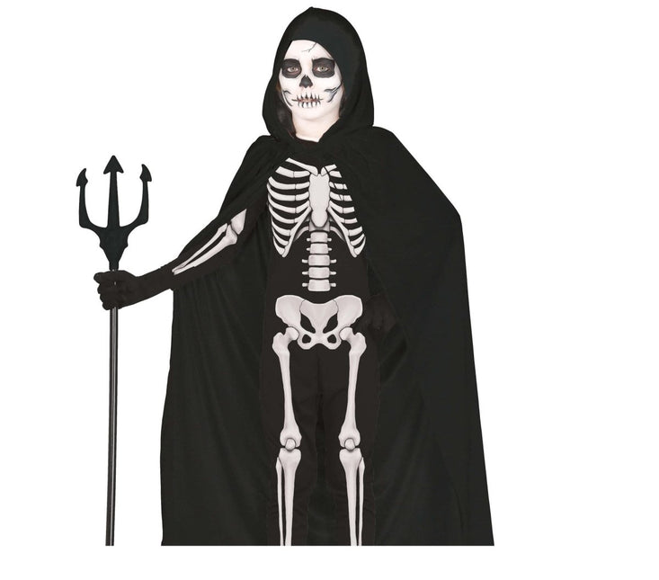 Zwarte Cape Kind Met Capuchon 1m van Fiestas Guirca koop je bij Partywinkel