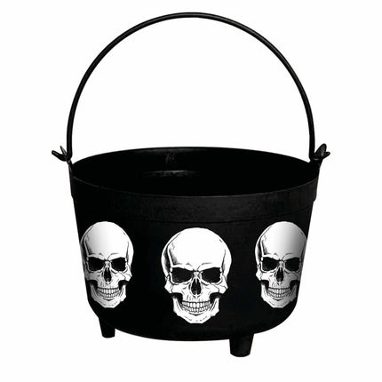 Zwarte Halloween Ketel Skeletten van Fiestas Guirca koop je bij Partywinkel