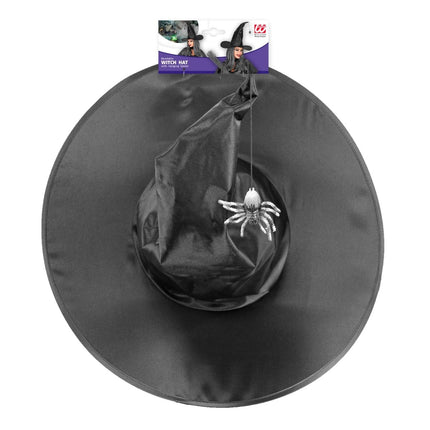 Zwarte Heksenhoed Met Spin van Widmann koop je bij Partywinkel
