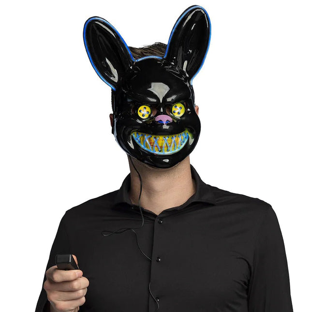 Zwarte Masker Led Rabbit van Boland koop je bij Partywinkel