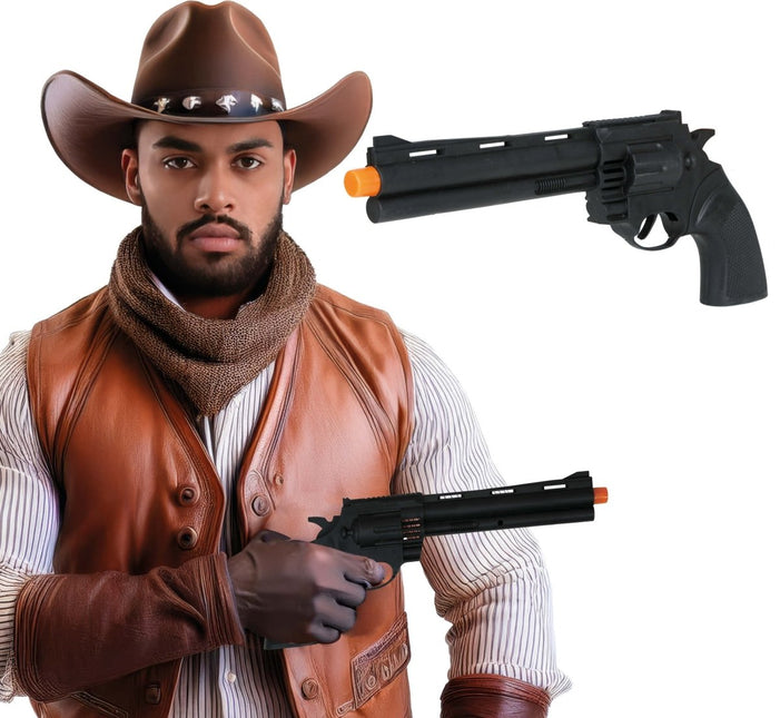 Zwarte Nep Pistool 32cm van Fiestas Guirca koop je bij Partywinkel