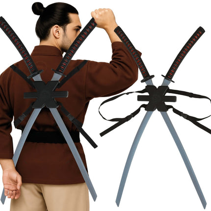 Zwarte Nep Zwaard Samurai 95cm 2st van Fiestas Guirca koop je bij Partywinkel