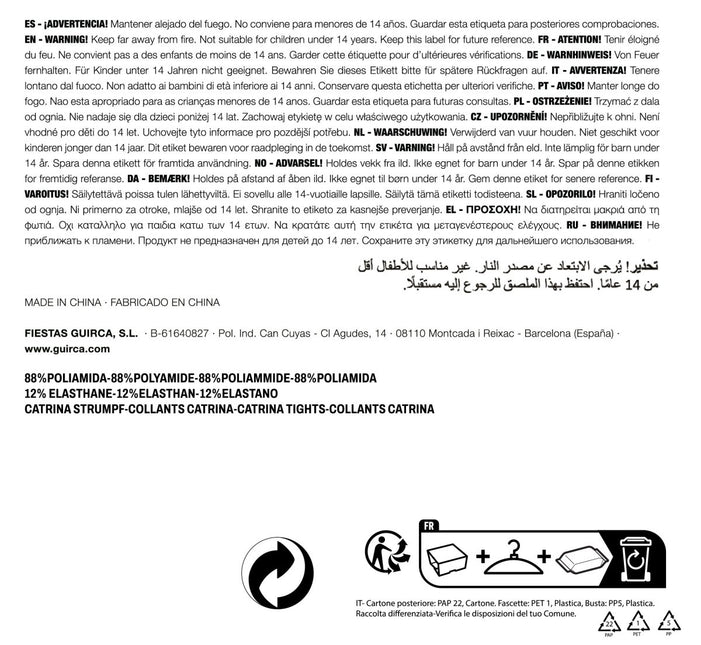 Zwarte Panty met hartjes van Fiestas Guirca koop je bij Partywinkel