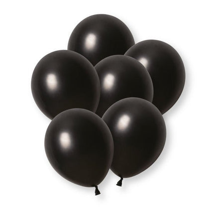 Zwarte Parelballonnen 30cm 8st van Unique koop je bij Partywinkel