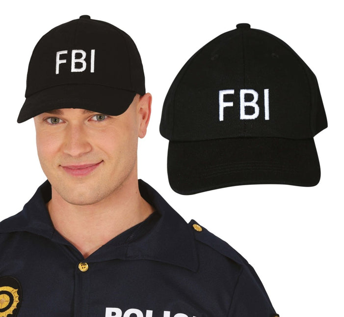 Zwarte Pet Fbi van Fiestas Guirca koop je bij Partywinkel