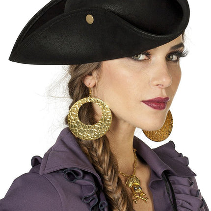 Zwarte Piraten Hoed Drukknopen van Wilbers & Wilbers koop je bij Partywinkel