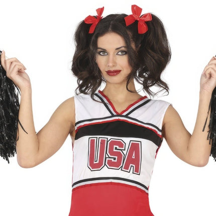 Zwarte Pompoms 2st van Fiestas Guirca koop je bij Partywinkel