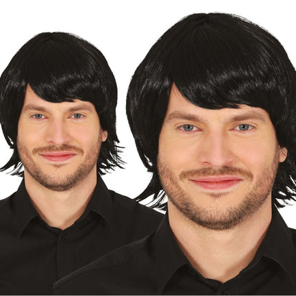 Zwarte Pruik van Fiestas Guirca koop je bij Partywinkel