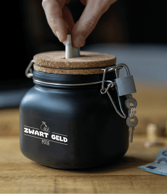 Zwarte Spaarpot Zwart Geld 12,5cm van Paper Dreams koop je bij Partywinkel